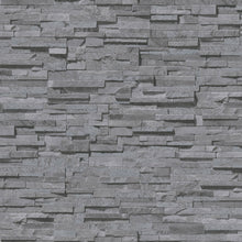 BB51149 Graceful Granite Motif Bricks and More Grey and Black Wallpaper By Galerie