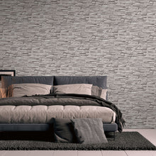 BB51150 Graceful Granite Motif Bricks and More Cream, Grey and Black Wallpaper By Galerie