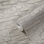 BB51154 Graceful Granite Motif Bricks and More Grey Wallpaper By Galerie