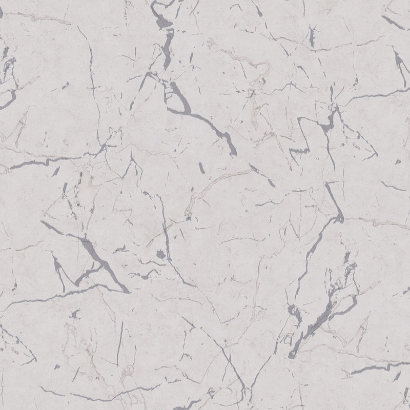 BB51156 Luxurious Marble Motif Bricks and More Grey, Metallic and White Wallpaper By Galerie