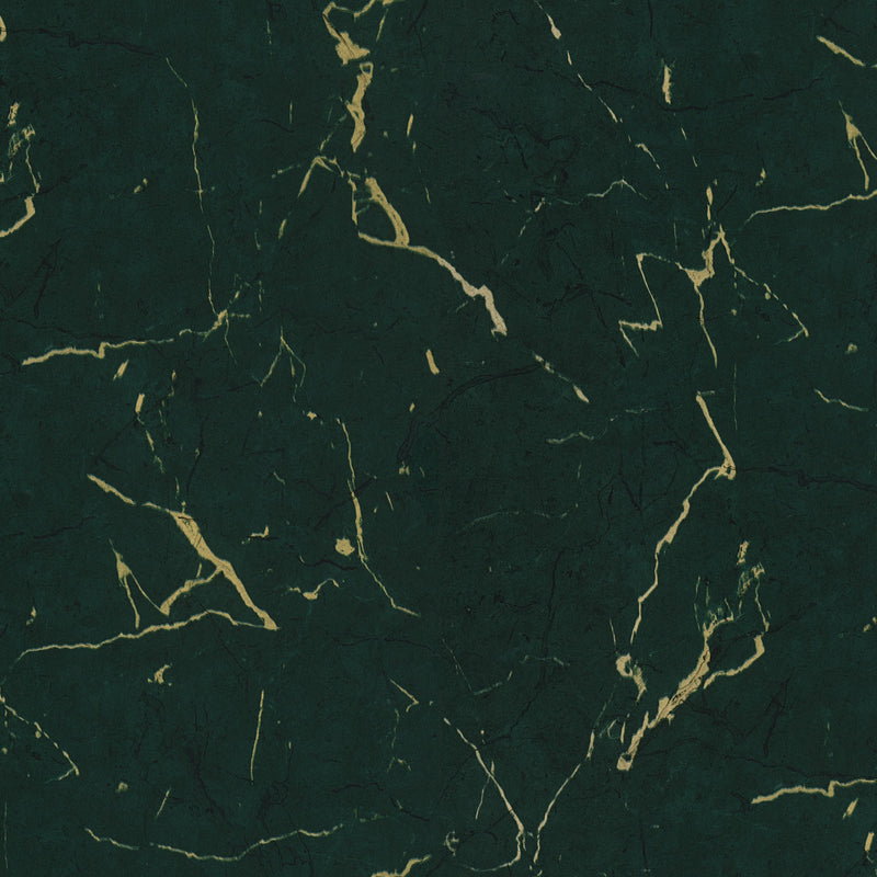 BB51158 Luxurious Marble Motif Bricks and More Green and Metallic Wallpaper By Galerie