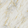 Luxurious Marble Motif Bricks and More Grey, Metallic and White Wallpaper By Galerie