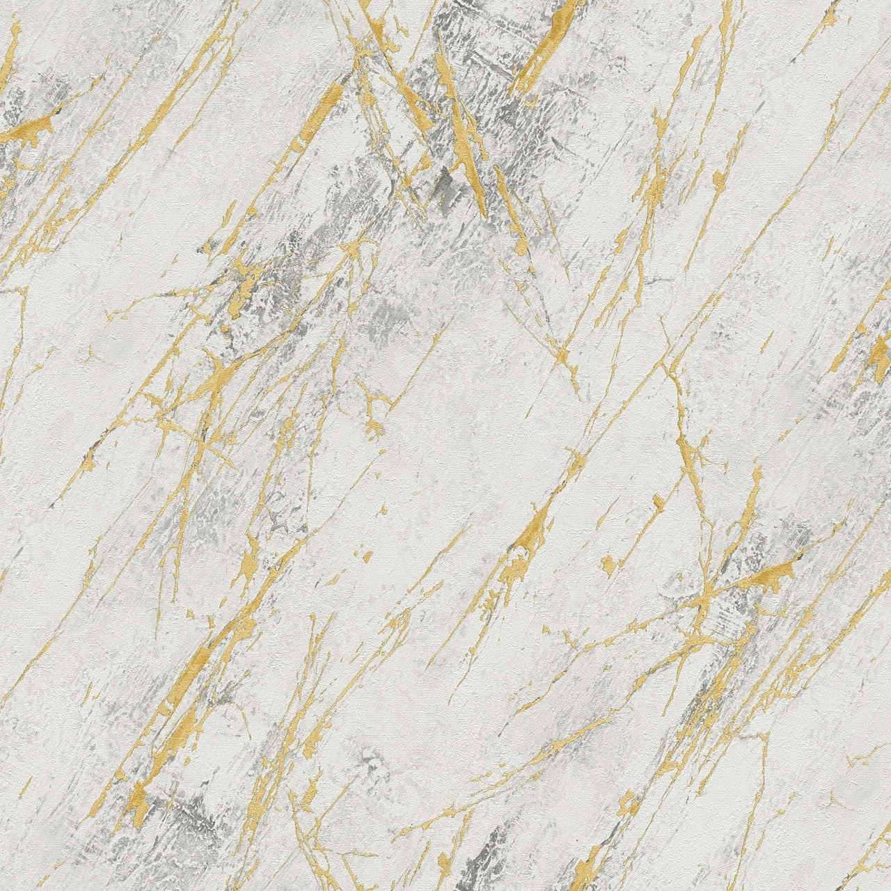 BB51160 Luxurious Marble Motif Bricks and More Grey, Metallic and White Wallpaper By Galerie