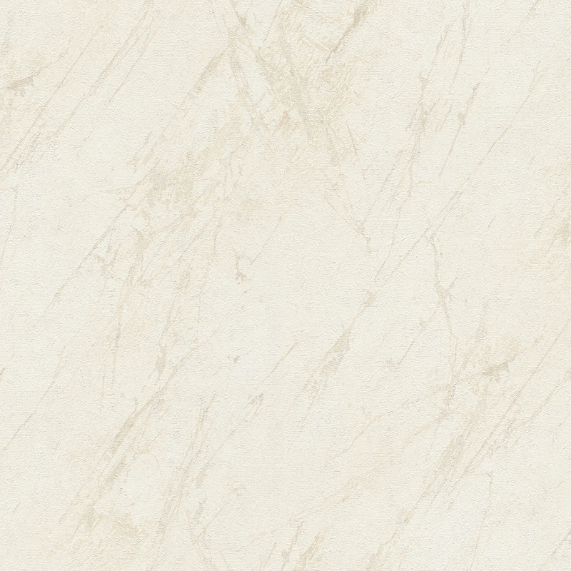 BB51163 Luxurious Marble Motif Bricks and More Cream, Metallic and White Wallpaper By Galerie