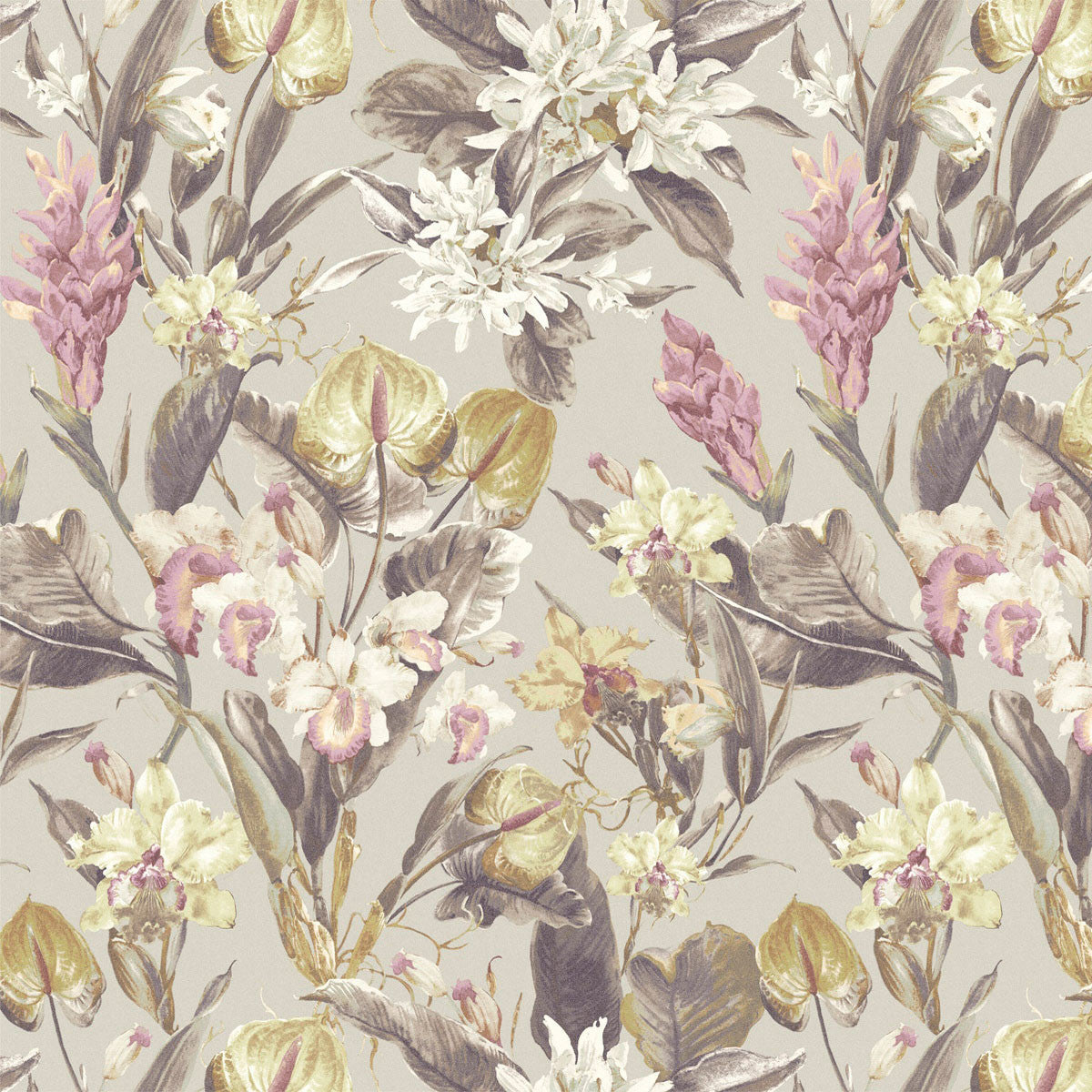 BE01512 Florence Bellagio Zinc Orchid Wallpaper By Sketch Twenty 3