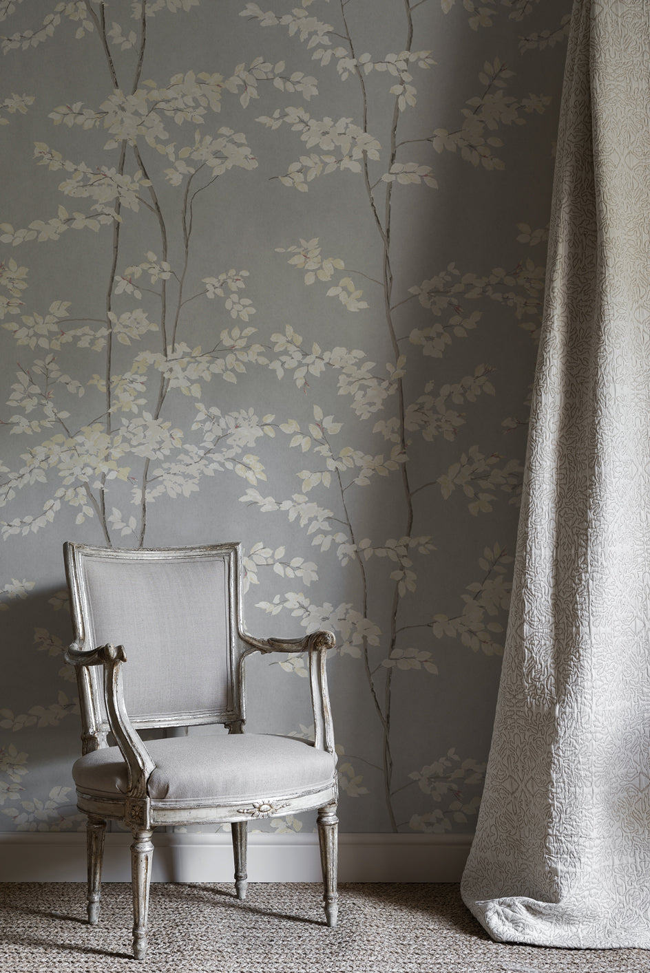 Beech Dove Wide Width Wallpaper By Lewis & Wood