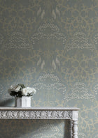 Bella Powder Wide Width Wallpaper By Lewis & Wood