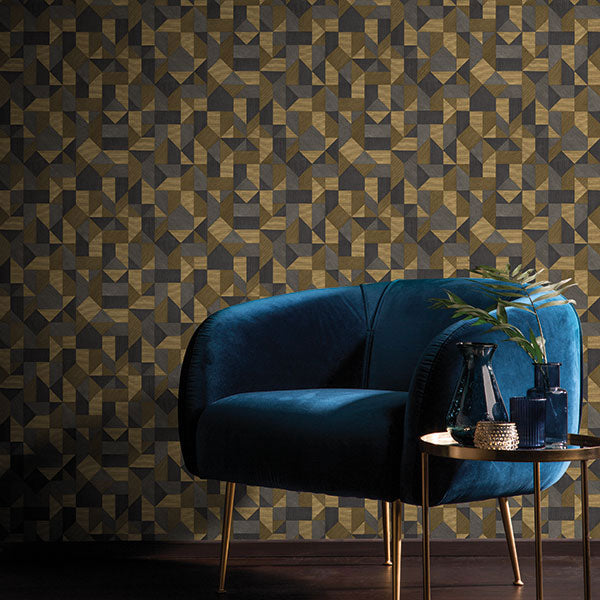 Cubics Botanica Wallpaper by Galerie