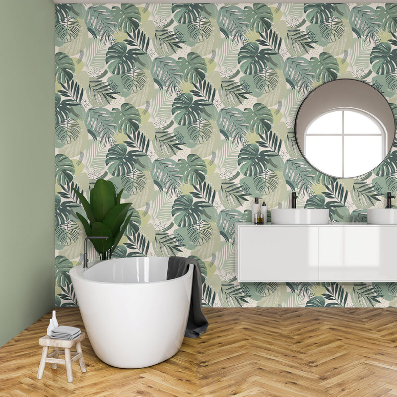 BMTD001/01A Abstract Jungle Tropical Daze Wallpaper by Brand McKenzie
