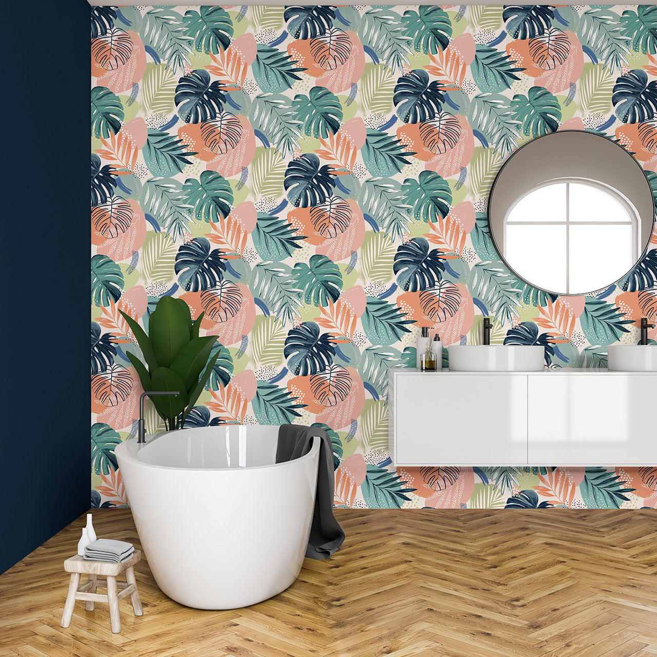 BMTD001/01C Abstract Jungle Tropical Daze Wallpaper by Brand McKenzie