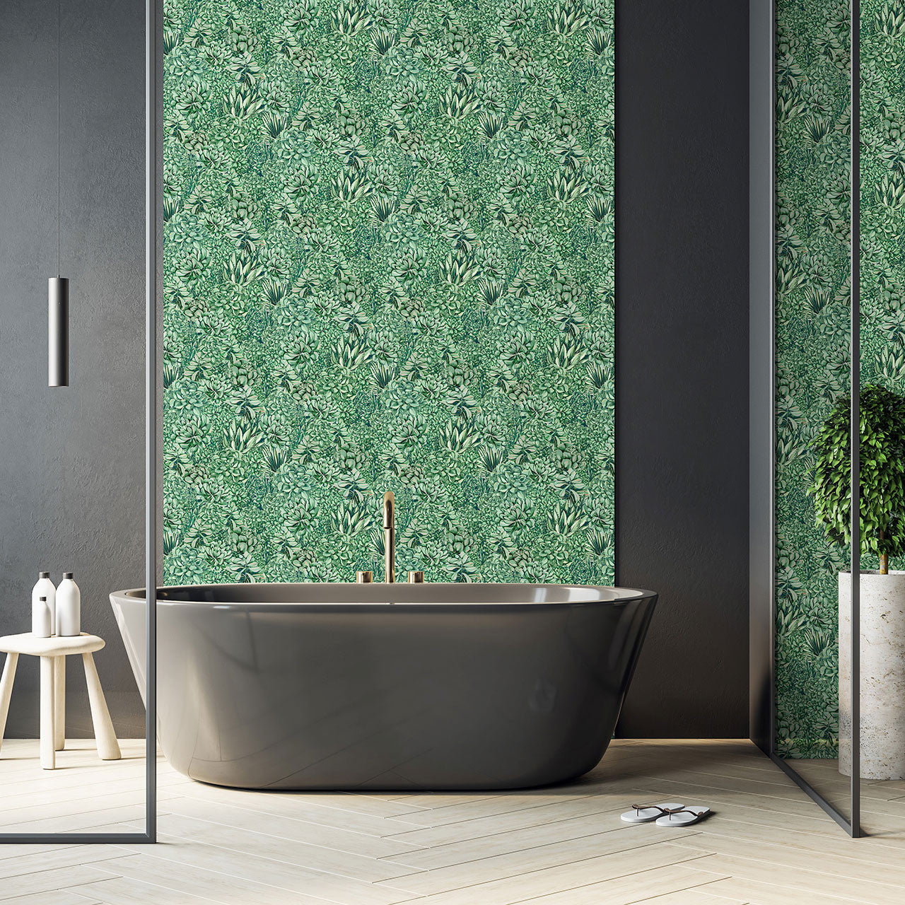 BMTD001/02A Alpine Landscape Tropical Daze Wallpaper by Brand McKenzie