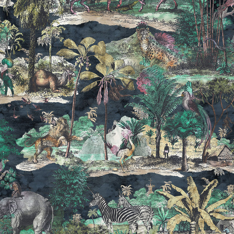 BMTD001/04B Animal Islands Tropical Daze Wallpaper by Brand McKenzie