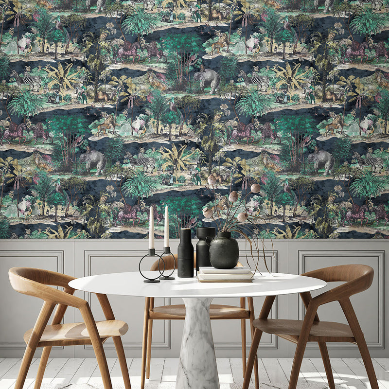 BMTD001/04B Animal Islands Tropical Daze Wallpaper by Brand McKenzie