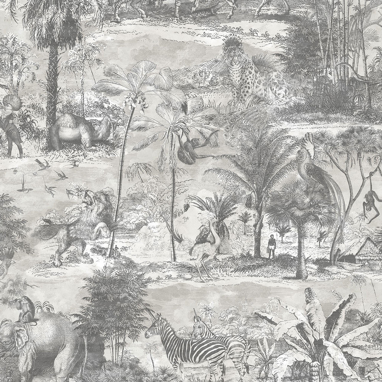 BMTD001/04C Animal Islands Tropical Daze Wallpaper by Brand McKenzie