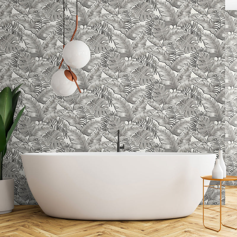 BMTD001/05A Banana Leaves Max Tropical Daze Wallpaper by Brand McKenzie