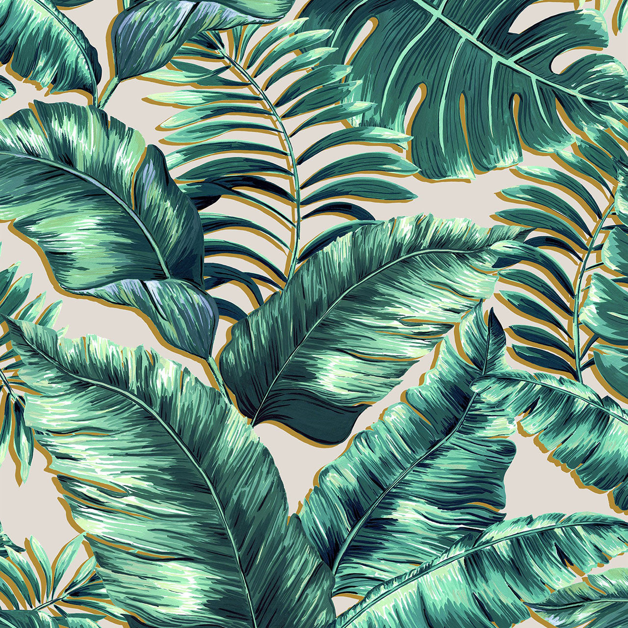 BMTD001/05B Banana Leaves Max Tropical Daze Wallpaper by Brand McKenzie