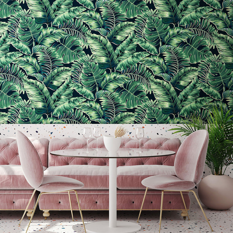 BMTD001/06C Banana Leaves Tropical Daze Wallpaper by Brand McKenzie