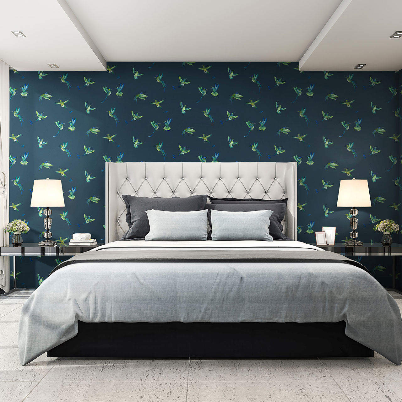 BMTD001/08C Exotic Birds Tropical Daze Wallpaper by Brand McKenzie