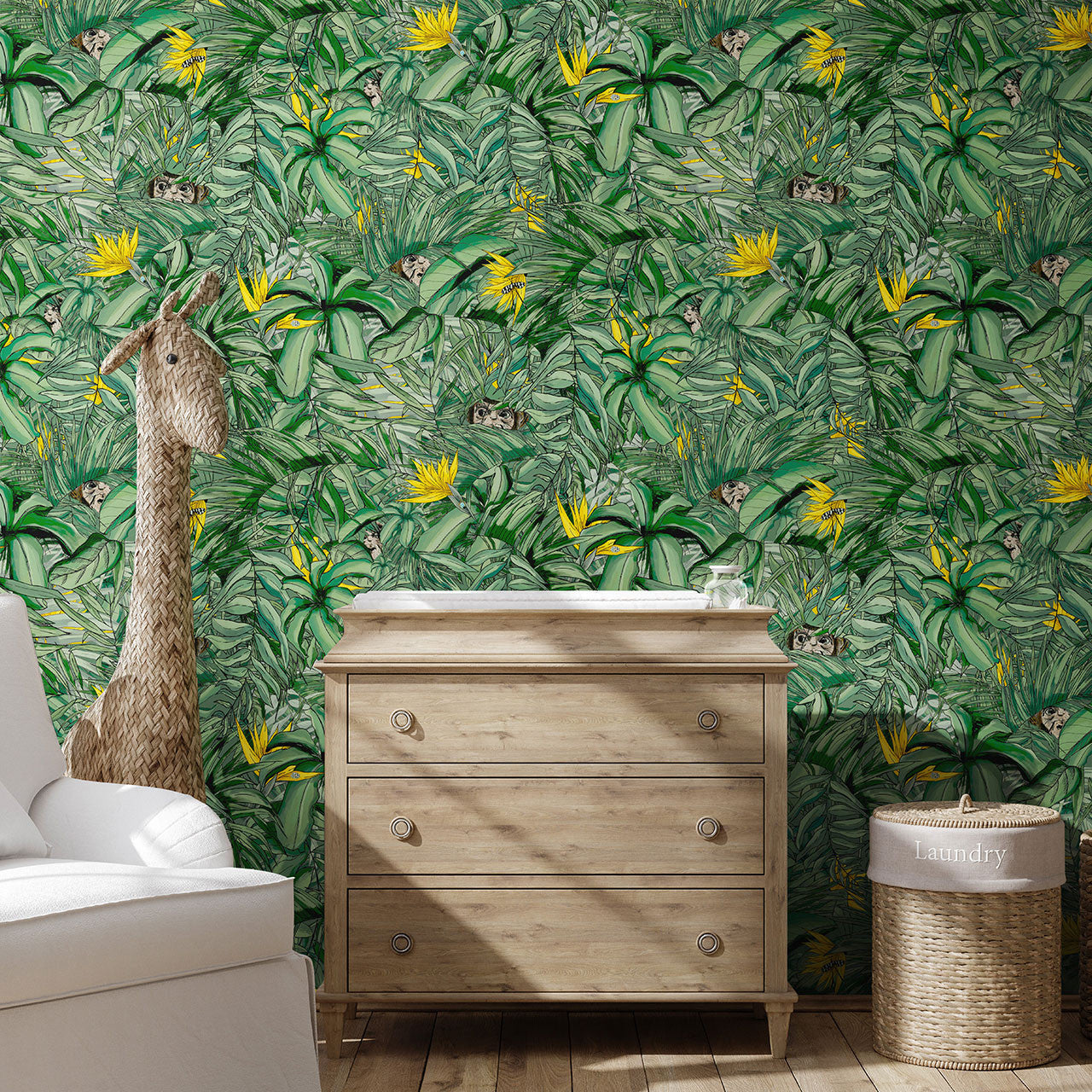 BMTD001/09B Monkey Forest Tropical Daze Wallpaper by Brand McKenzie