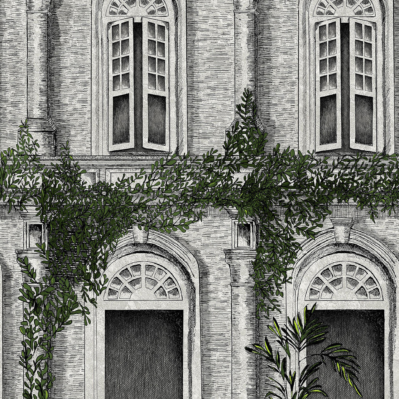 BMTD001/12A The Architecture Tropical Daze Wallpaper by Brand McKenzie