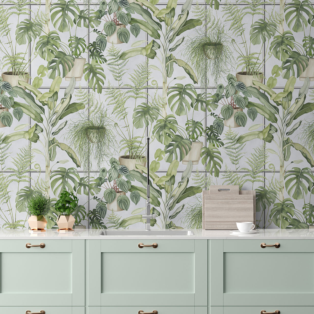 BMTD001/13A The Green House Tropical Daze Wallpaper by Brand McKenzie