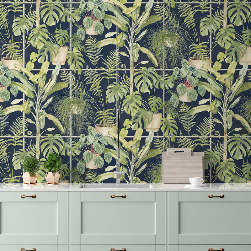 BMTD001/13C The Green House Tropical Daze Wallpaper by Brand McKenzie
