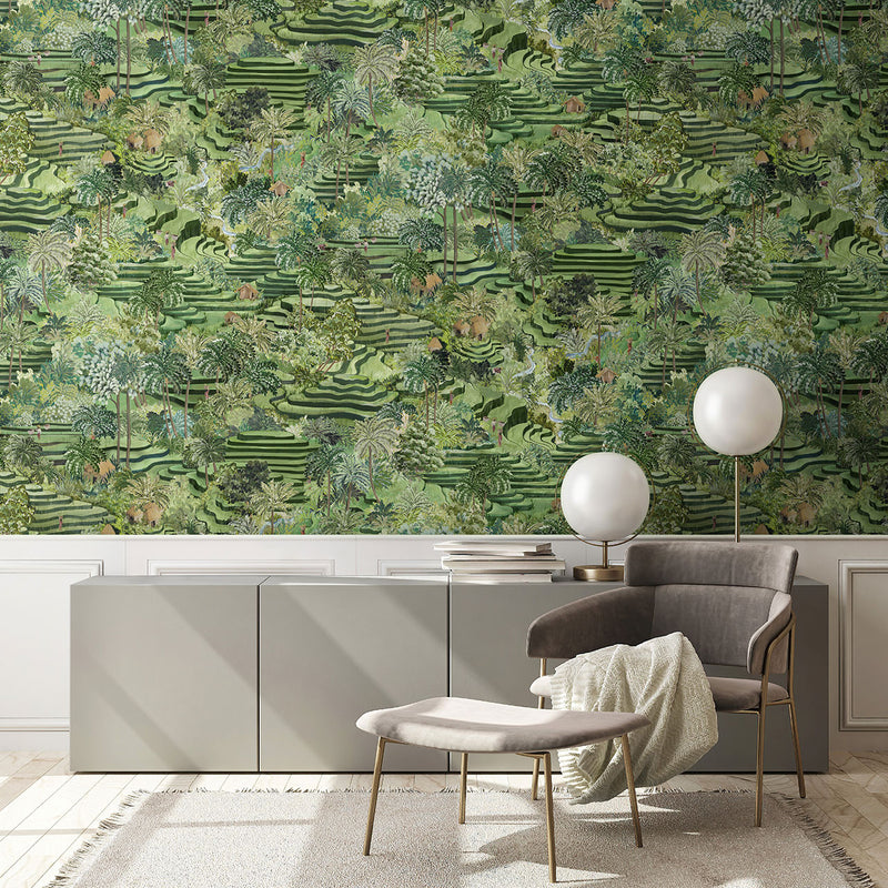 BMTD001/17B Rice Terrace Max Tropical Daze Wallpaper by Brand McKenzie