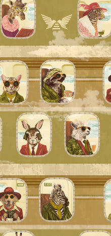 BMVV007/01B Cabin Class Premium Pistachio Viva Vintage Wallpaper by Brand McKenzie