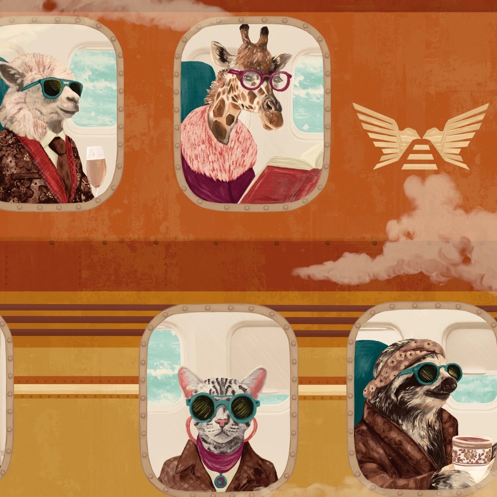 BMVV007/01C Cabin Class Retro Spice Viva Vintage Wallpaper by Brand McKenzie