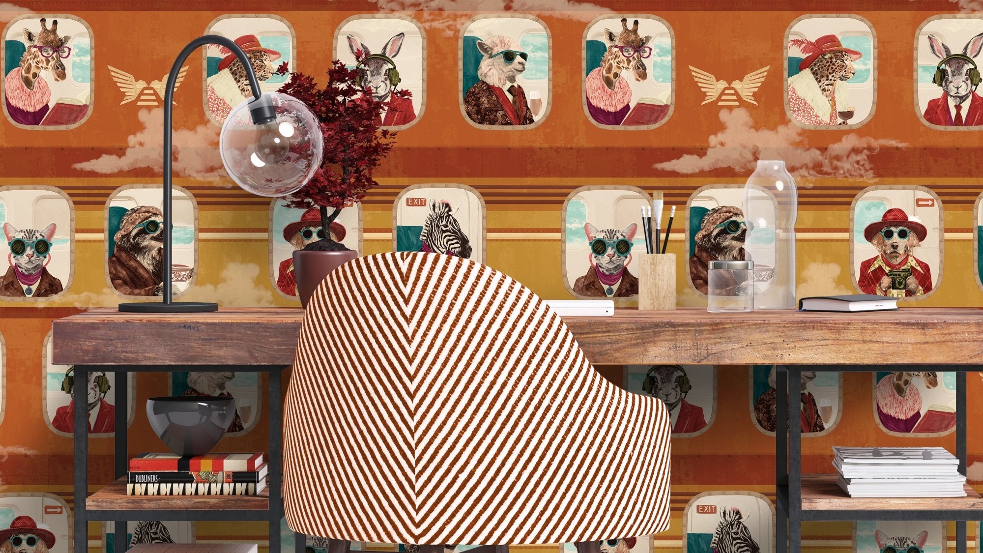 BMVV007/01C Cabin Class Retro Spice Viva Vintage Wallpaper by Brand McKenzie