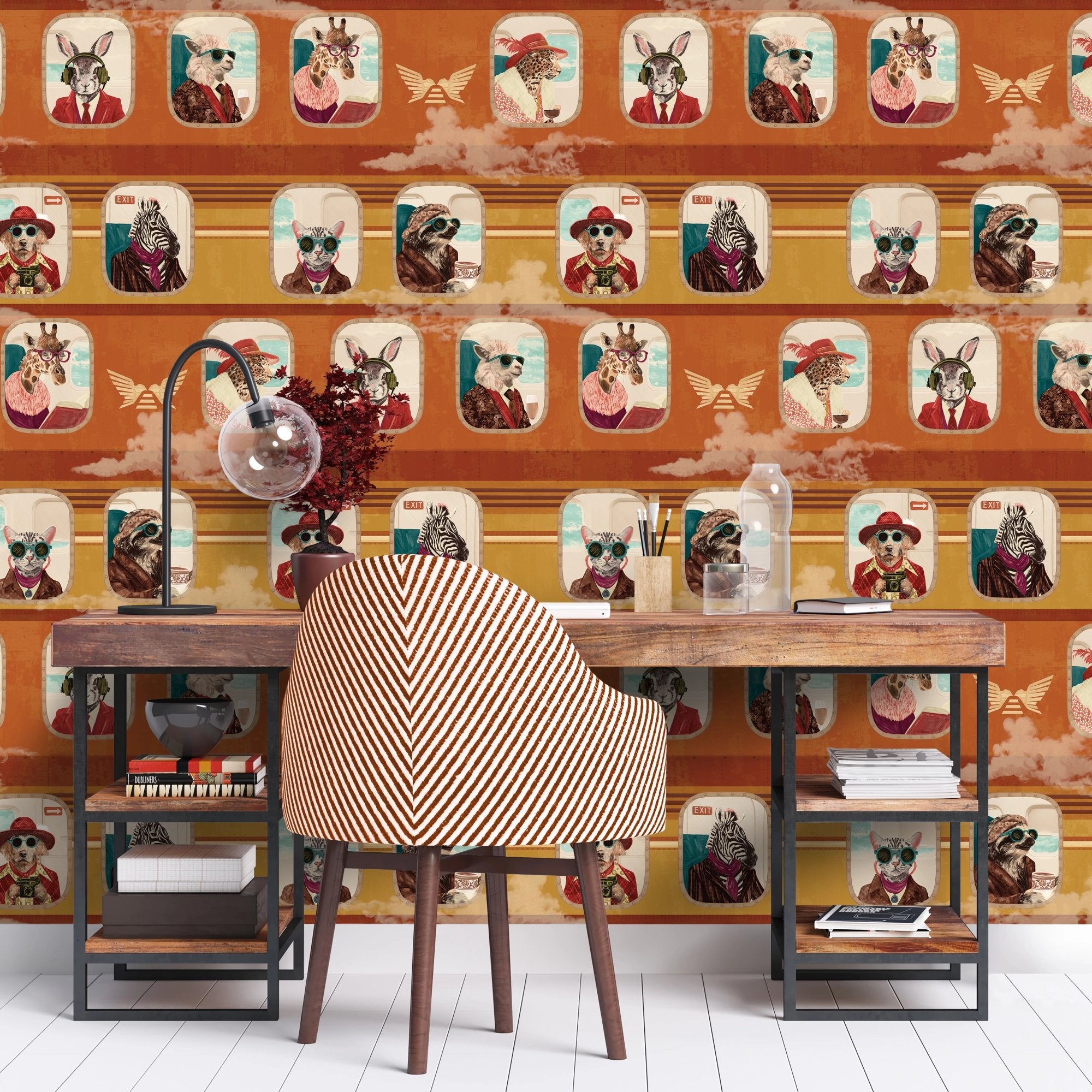 BMVV007/01C Cabin Class Retro Spice Viva Vintage Wallpaper by Brand McKenzie