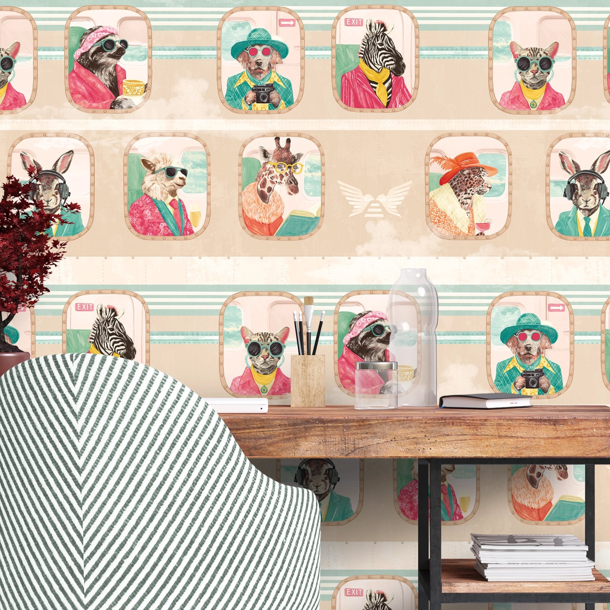 BMVV007/01D Cabin Class Sky Breeze Viva Vintage Wallpaper by Brand McKenzie