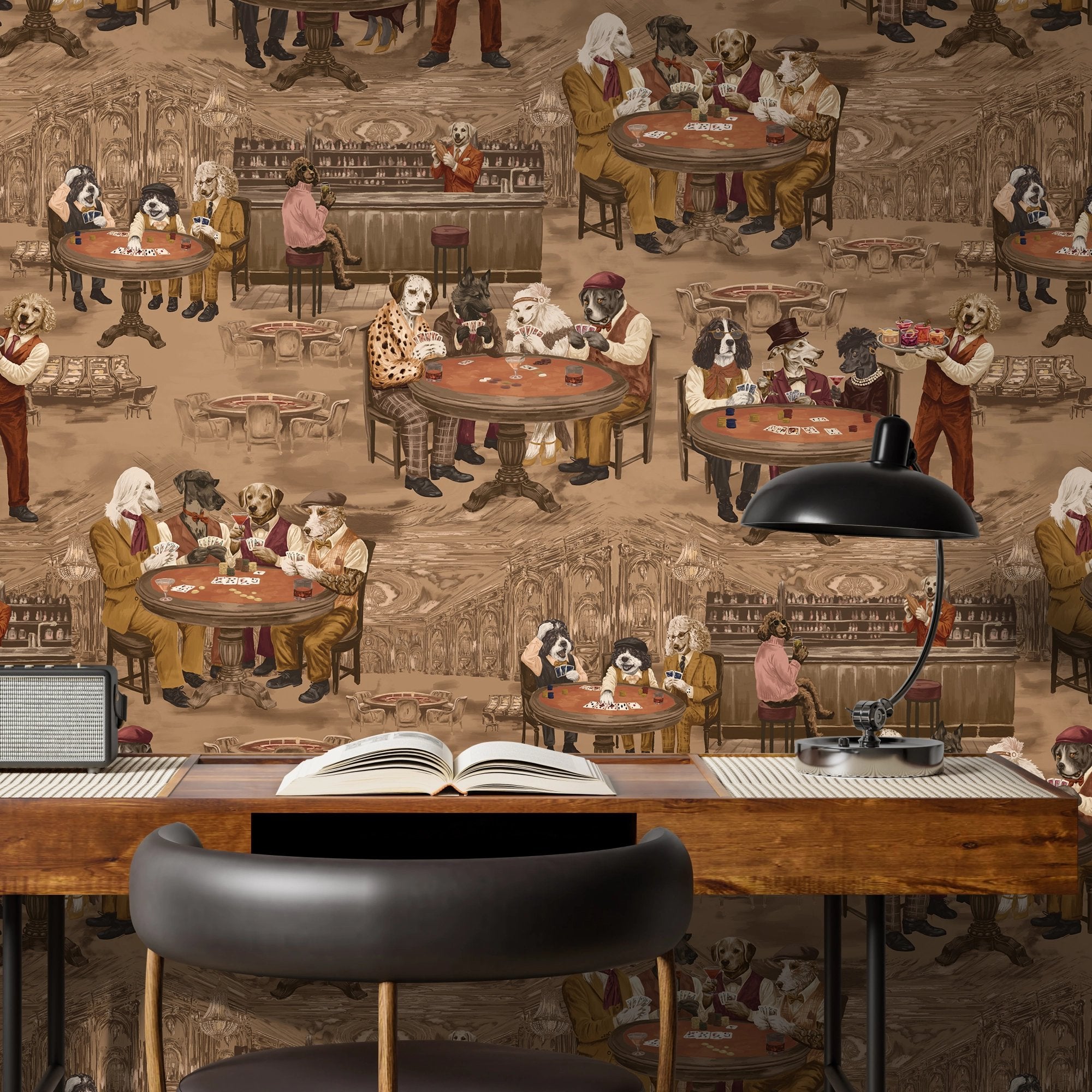BMVV007/02A Canine Cards Ashwood Viva Vintage Wallpaper by Brand McKenzie