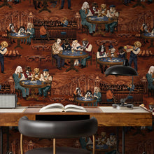 BMVV007/02D Canine Cards Mahogany House Viva Vintage Wallpaper by Brand McKenzie
