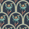 Crab Cabana Deep Tide Viva Vintage Wallpaper by Brand McKenzie