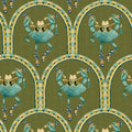 Crab Cabana Olive Grove Viva Vintage Wallpaper by Brand McKenzie