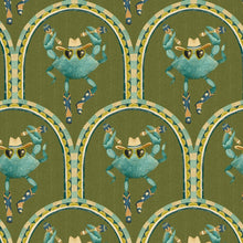 BMVV007/03B Crab Cabana Olive Grove Viva Vintage Wallpaper by Brand McKenzie