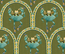 BMVV007/03B Crab Cabana Olive Grove Viva Vintage Wallpaper by Brand McKenzie