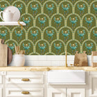 BMVV007/03B Crab Cabana Olive Grove Viva Vintage Wallpaper by Brand McKenzie