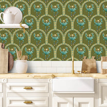 BMVV007/03B Crab Cabana Olive Grove Viva Vintage Wallpaper by Brand McKenzie