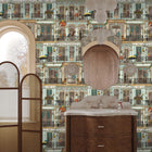 BMVV007/04A Heritage House Antique Aqua Viva Vintage Wallpaper by Brand McKenzie