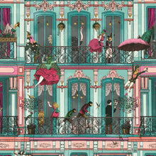 BMVV007/04C Heritage House Lagoon Viva Vintage Wallpaper by Brand McKenzie