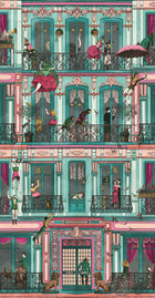 BMVV007/04C Heritage House Lagoon Viva Vintage Wallpaper by Brand McKenzie