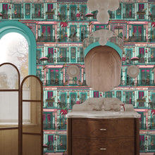 BMVV007/04C Heritage House Lagoon Viva Vintage Wallpaper by Brand McKenzie