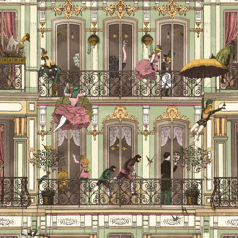 BMVV007/04D Heritage House Pear Drop Viva Vintage Wallpaper by Brand McKenzie