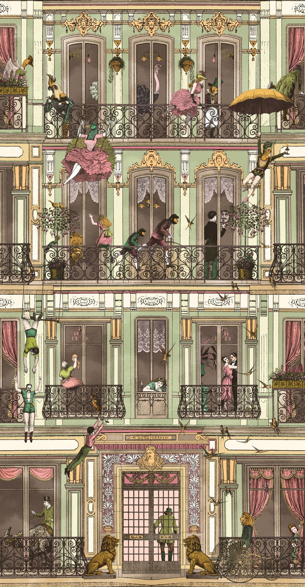 BMVV007/04D Heritage House Pear Drop Viva Vintage Wallpaper by Brand McKenzie