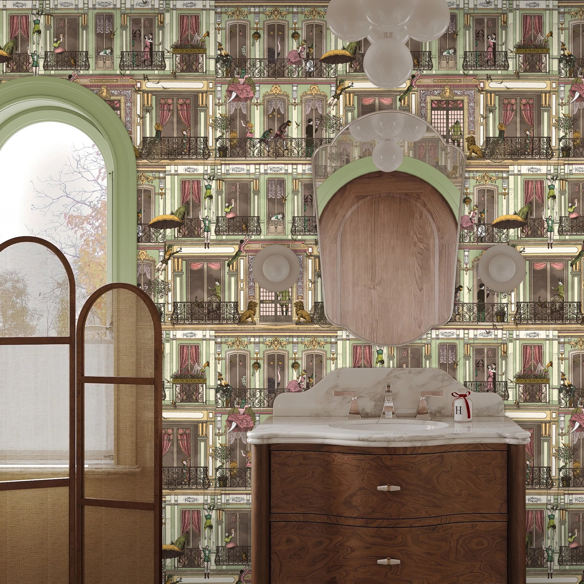 BMVV007/04D Heritage House Pear Drop Viva Vintage Wallpaper by Brand McKenzie
