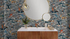 BMVV007/05A Ocean Waves Charcoal Drift Viva Vintage Wallpaper by Brand McKenzie