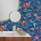 BMVV007/05C Ocean Waves Deep Water Viva Vintage Wallpaper by Brand McKenzie
