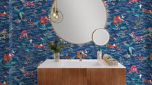 BMVV007/05C Ocean Waves Deep Water Viva Vintage Wallpaper by Brand McKenzie